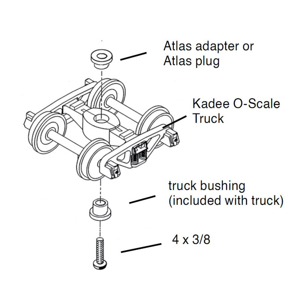 Kadee #758 PROTO 48 O Scale Barber S-2 Roller Bearing Metal Trucks P48
