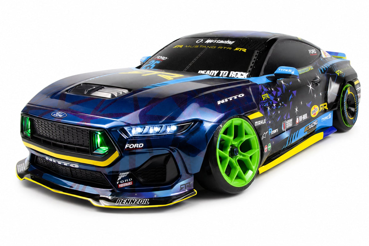 HPI Stage-D10 Ford Mustang VGJR LED lights front view