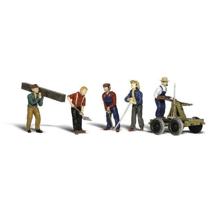 Woodland Scenics A2177 N Train Figures Rail Workers.
