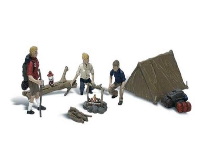 Woodland Scenics A2199 N Train Figures Campers.