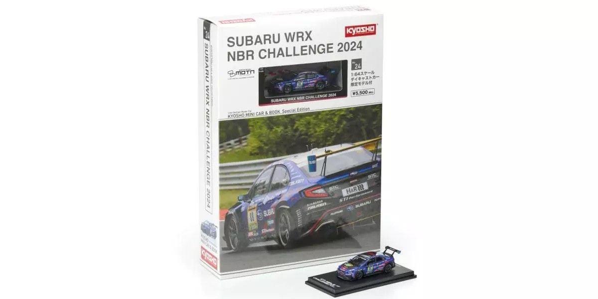 Kyosho K07129N24E Mini Car & Book No.24 Subaru WRX NBR Challenge 2024.