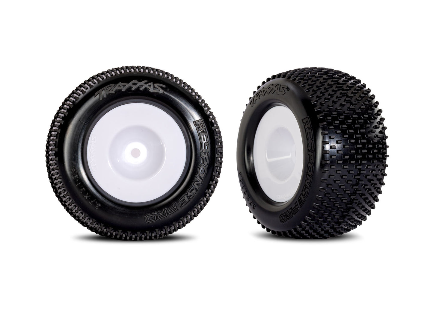 Traxxas 10773-WHT White Dished Wheels w/ Response Pro Tires (2)