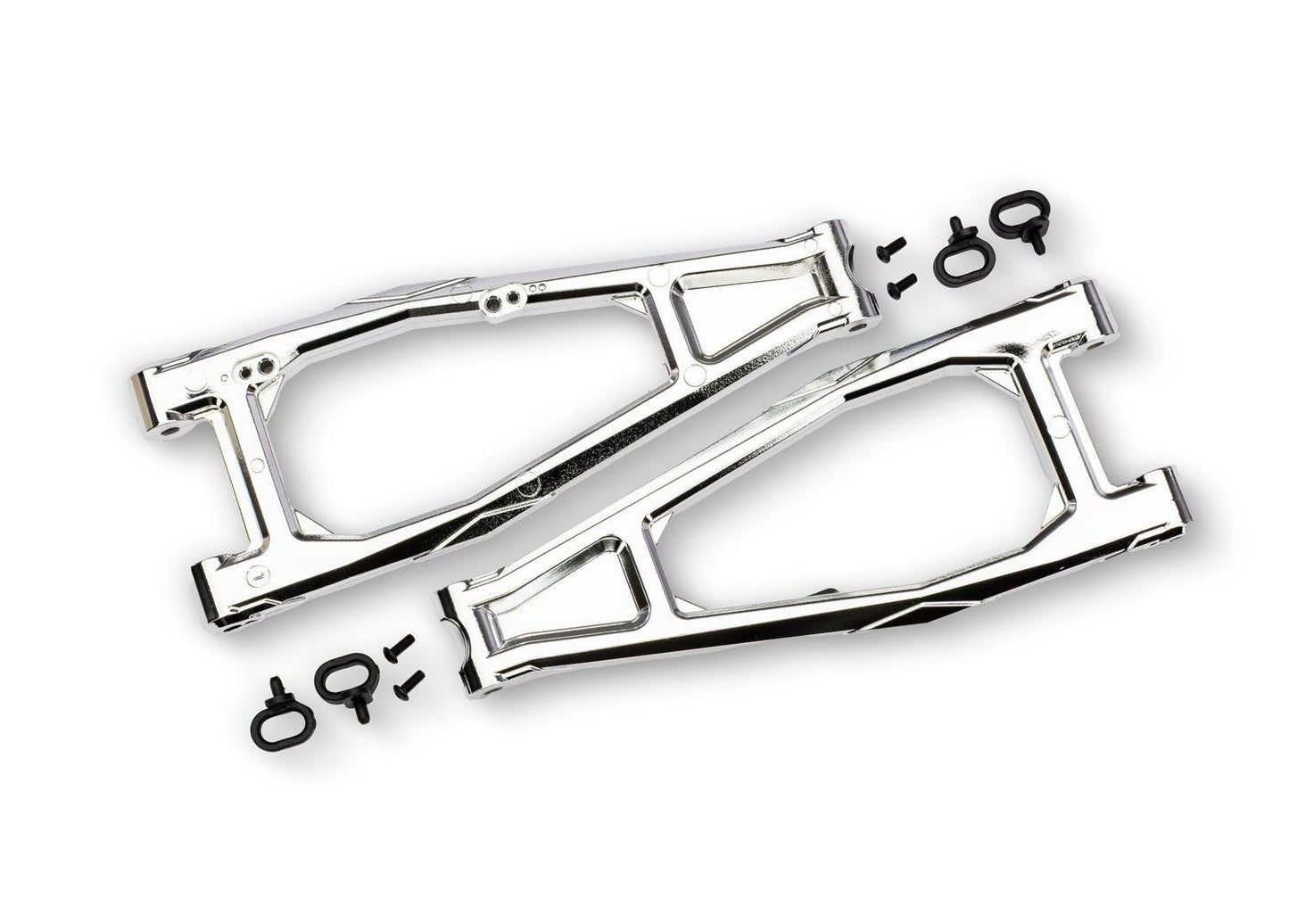 Traxxas 10929-CHRM Chrome Upper Front HD Suspension Arms (L&R) Funco Pro Scale.