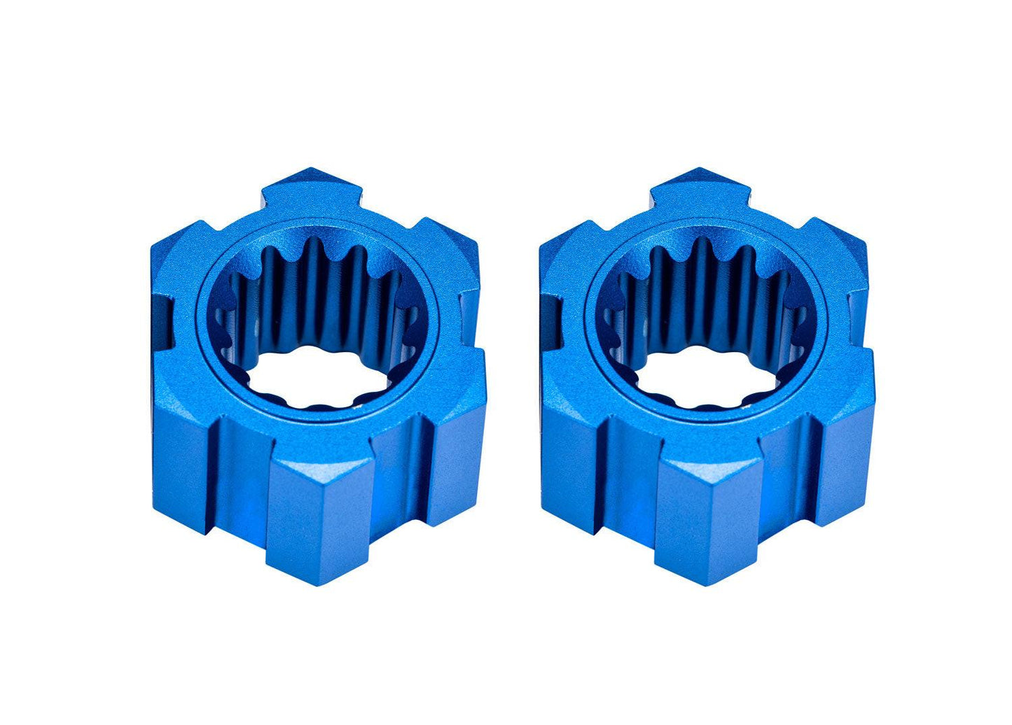 Traxxas 10954-BLUE Blue Aluminum Front Hex Hubs & Clips (2) Funco Pro Scale.