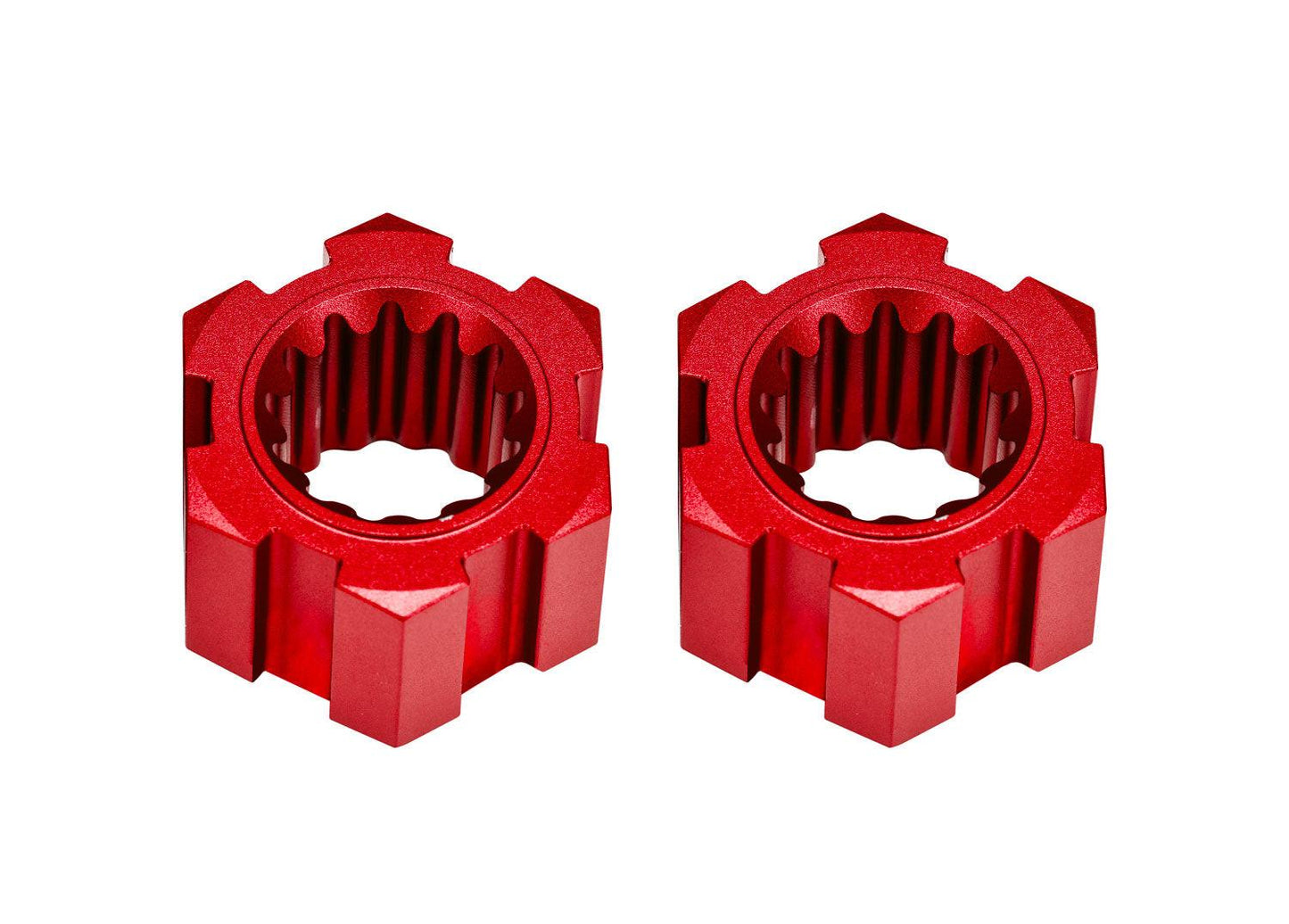 Traxxas 10954-RED Red Aluminum Front Hex Hubs & Clips (2) Funco Pro Scale.