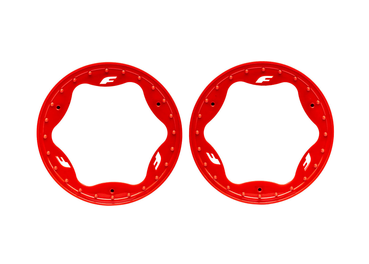 Traxxas 10976-RED 3.5" Red Funco Front Beadlock Rings