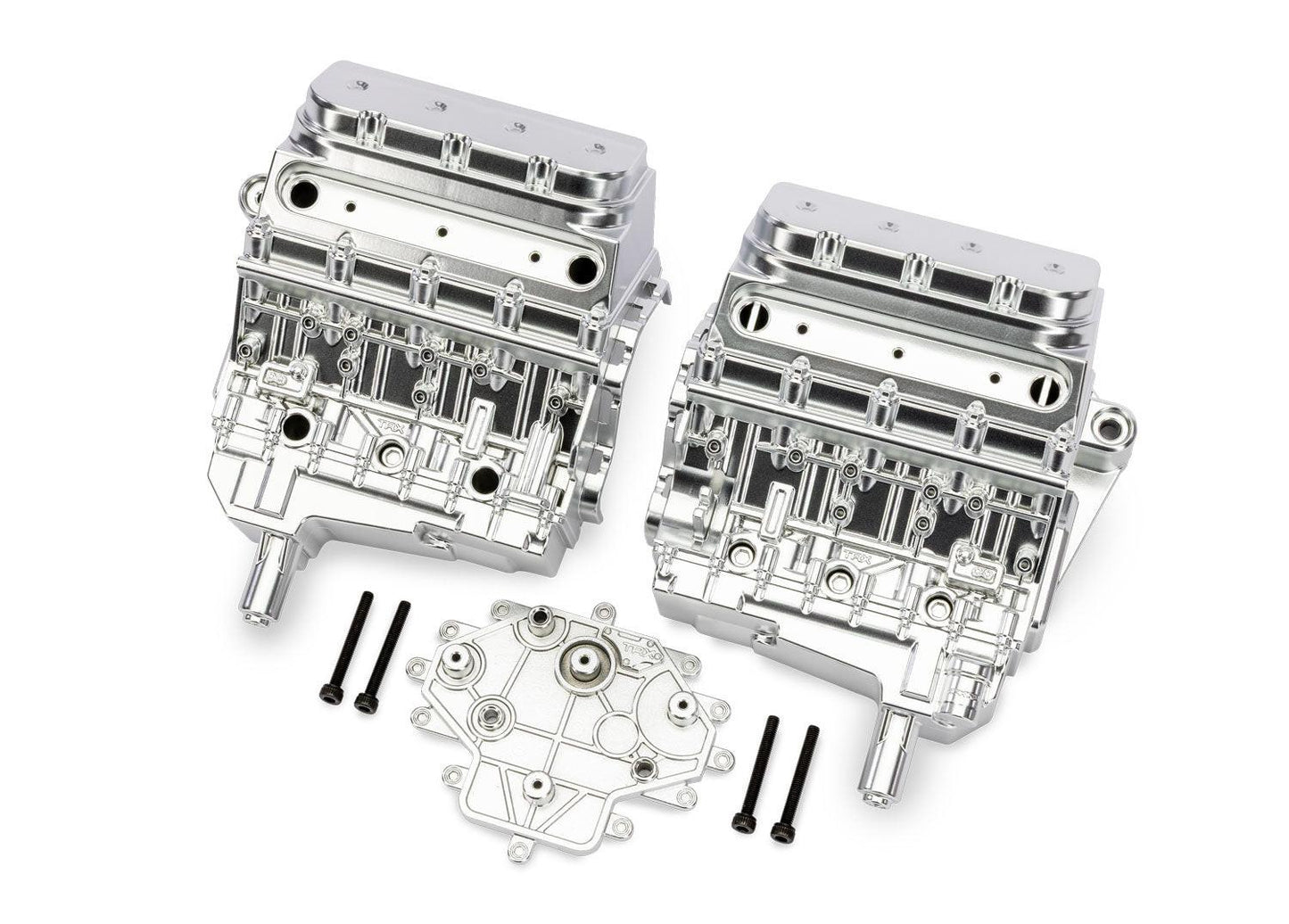 Traxxas 10981-SATIN Funco Pro Scale Replica Satin Chrome Engine Block.