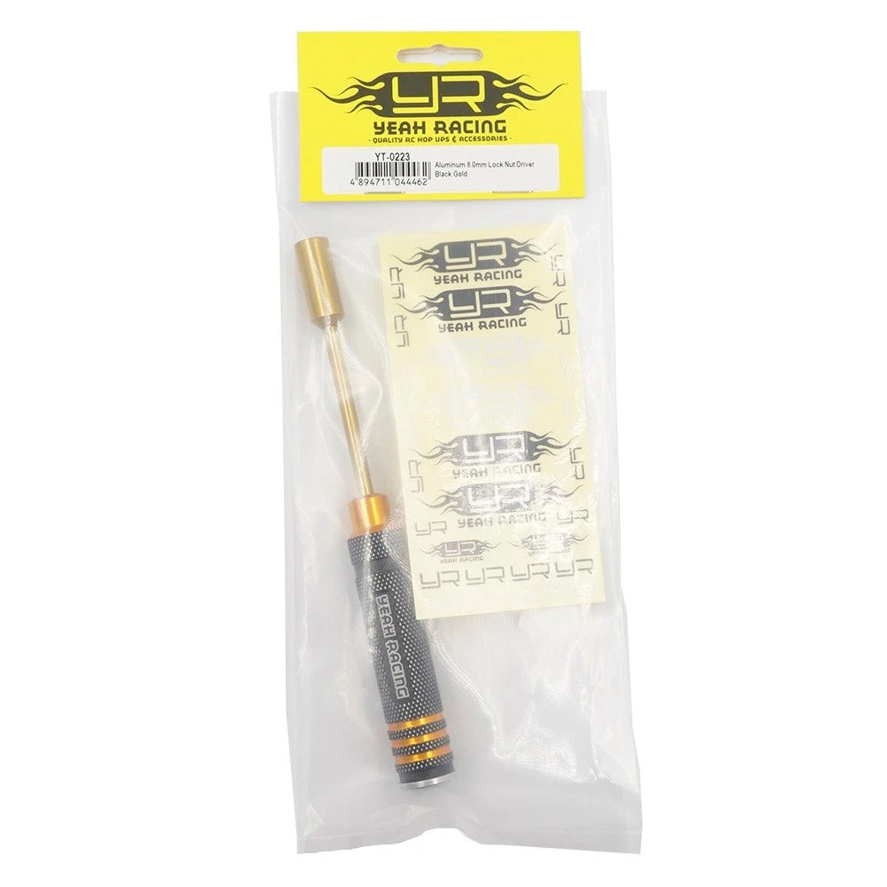 Yeah Racing YT-0223 Aluminum 8.0mm Lock Nut Driver Black Gold