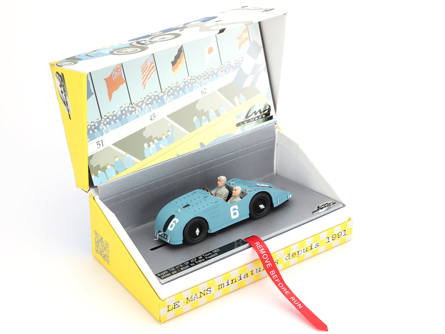 Le Mans Miniatures Bugatti T32 #6 GP ACF Tours 1923 1/32 Slot Car 132109-6M