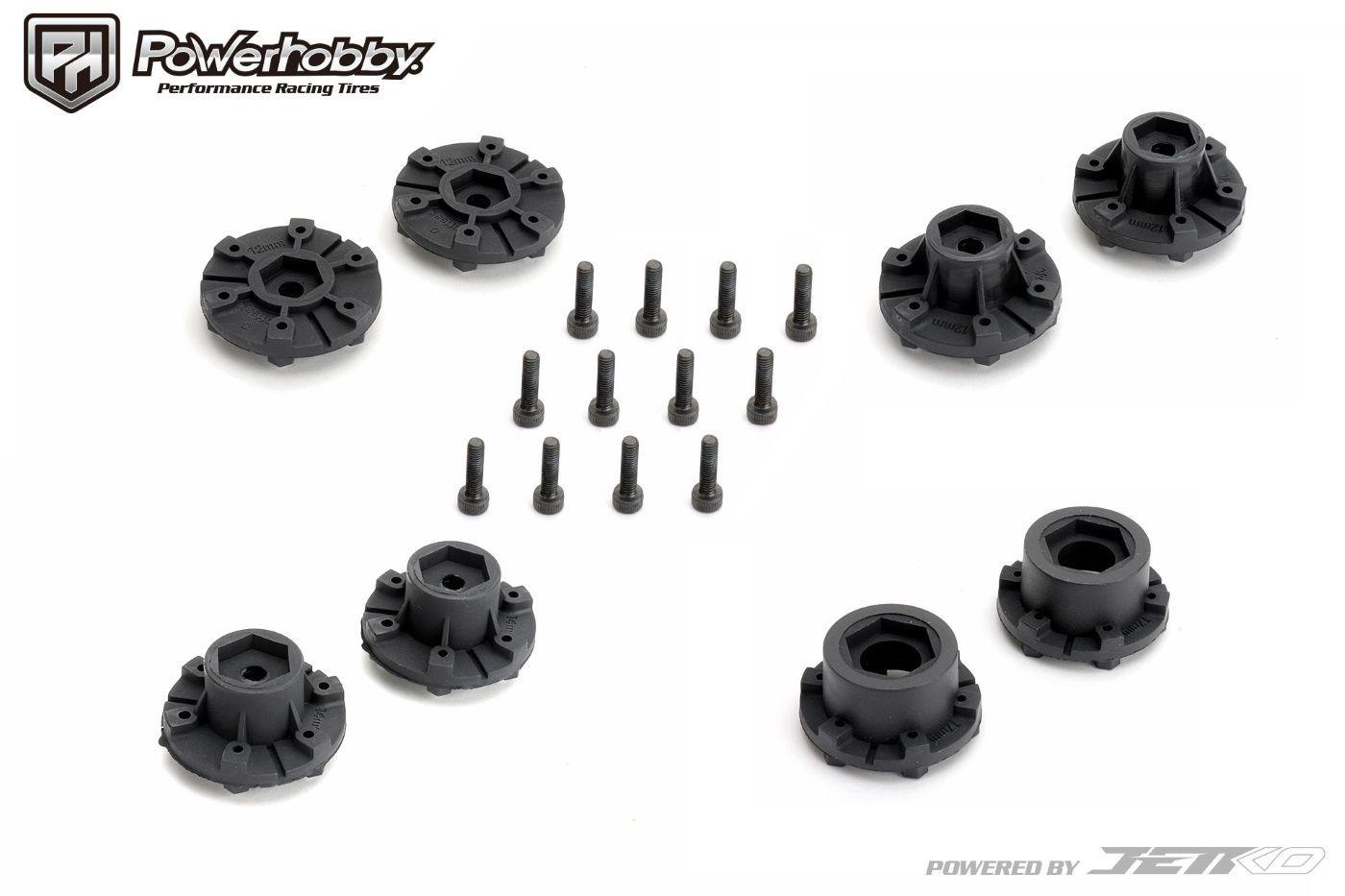 Powerhobby 1/10 2.8 MT Super Sonic Belted Tires (2) with Removable Hex Wheels - PowerHobby