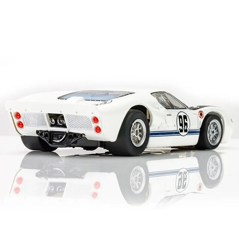 AFX 22057 Mega G+ Ford GT40 Mk II White & Black #96 Daytona Clear HO Slot Car - PowerHobby