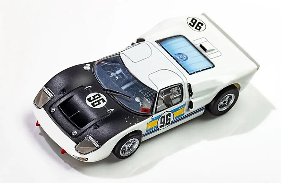 AFX 22057 Mega G+ Ford GT40 Mk II White & Black #96 Daytona Clear HO Slot Car - PowerHobby