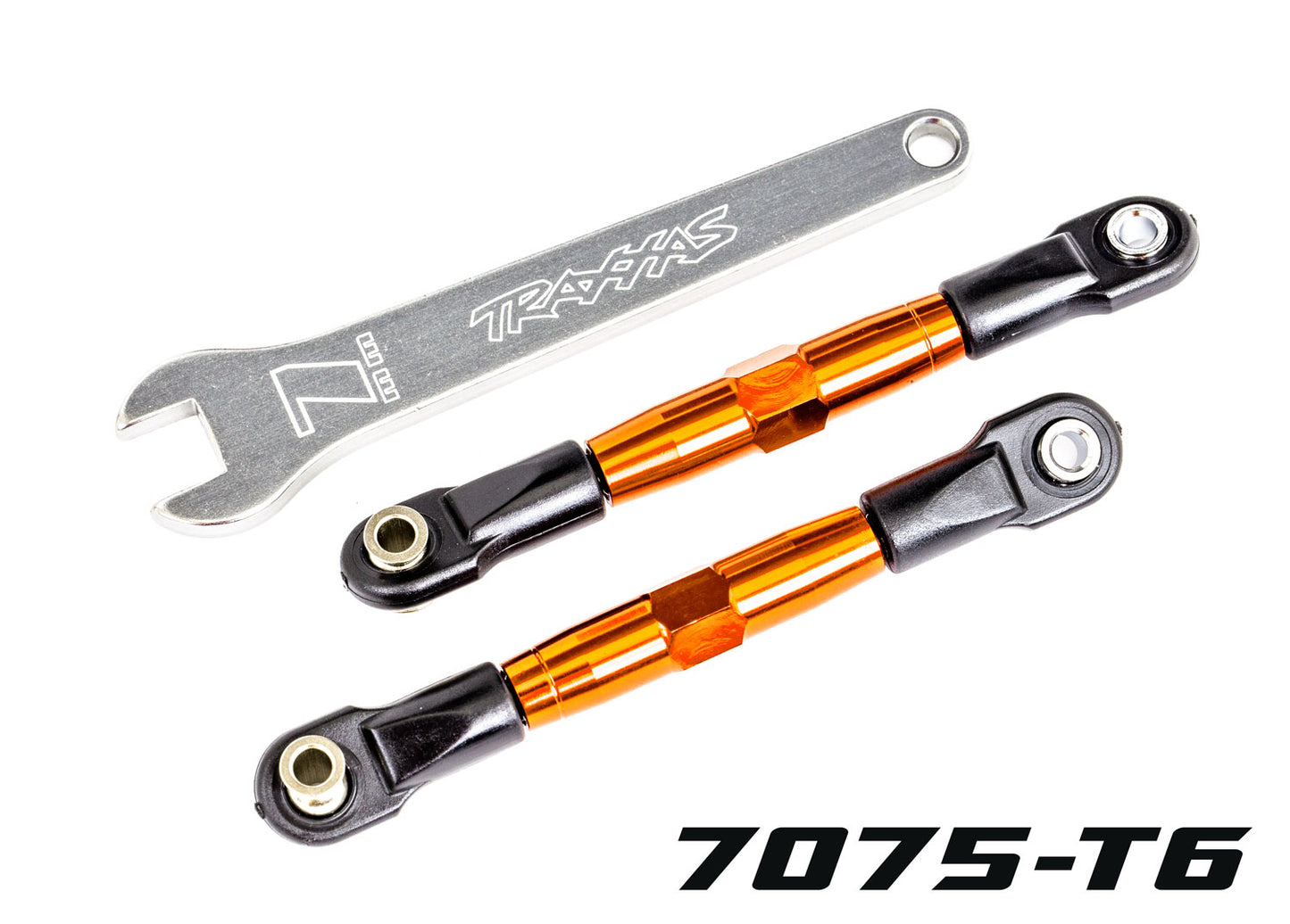 Traxxas 2444t TUBES 67 mm Orange Aluminum Front Camber Links (2) Drag Slash