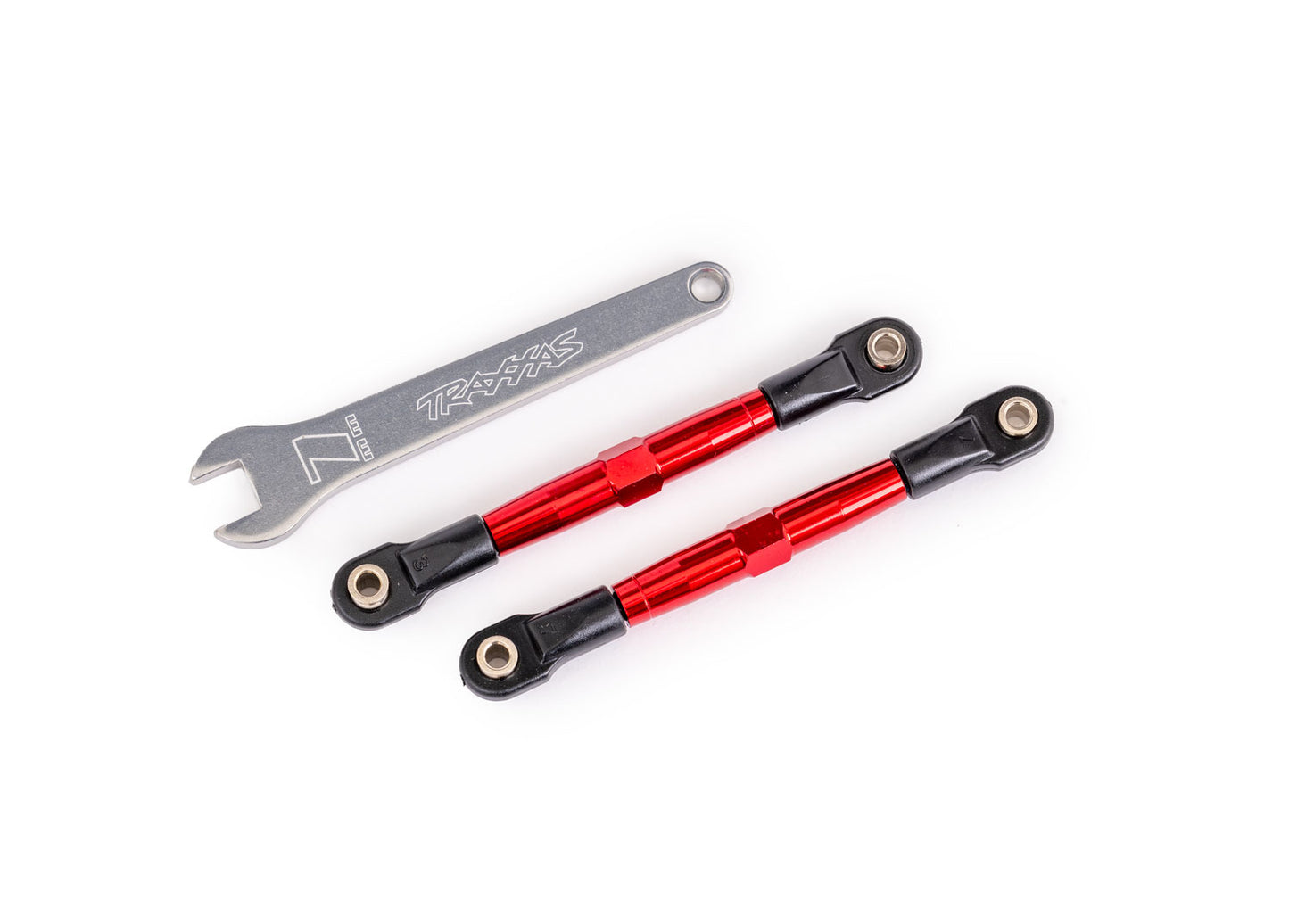 Traxxas 2445r TUBES 75mm Red Aluminum Front Toe Links (2) Drag Slash