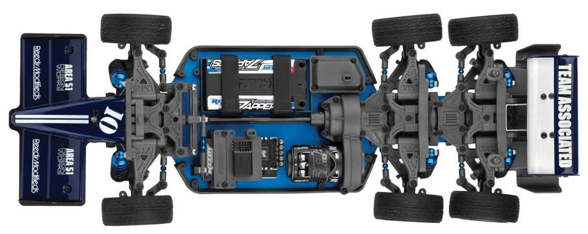 RC10 6x6 chassis top-down view