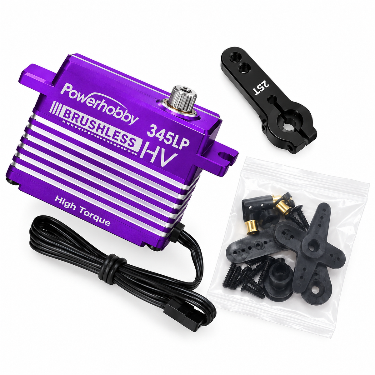 Powerhobby 345LP Low Profile High Torque / Voltage Servo WP Purple