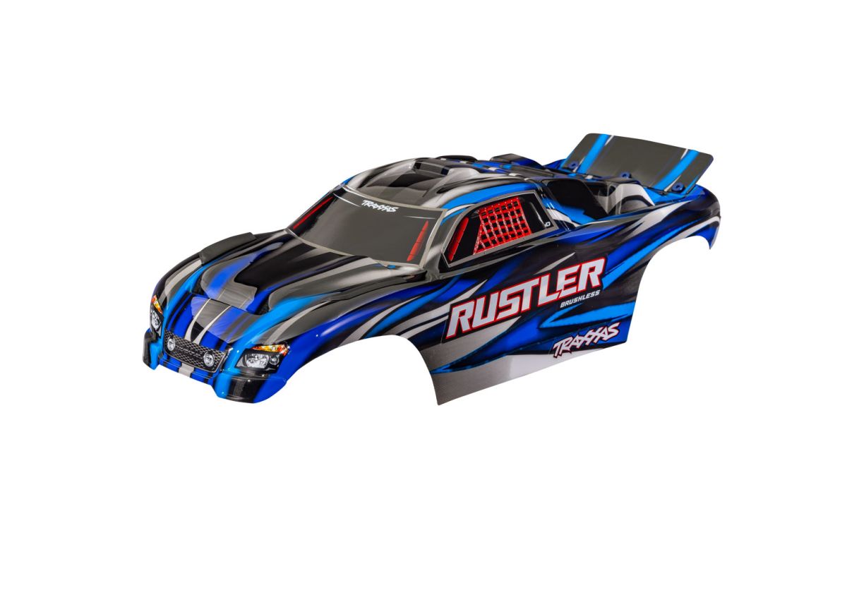 Traxxas 3721-BLUE Rustler 2WD Clipless Body
