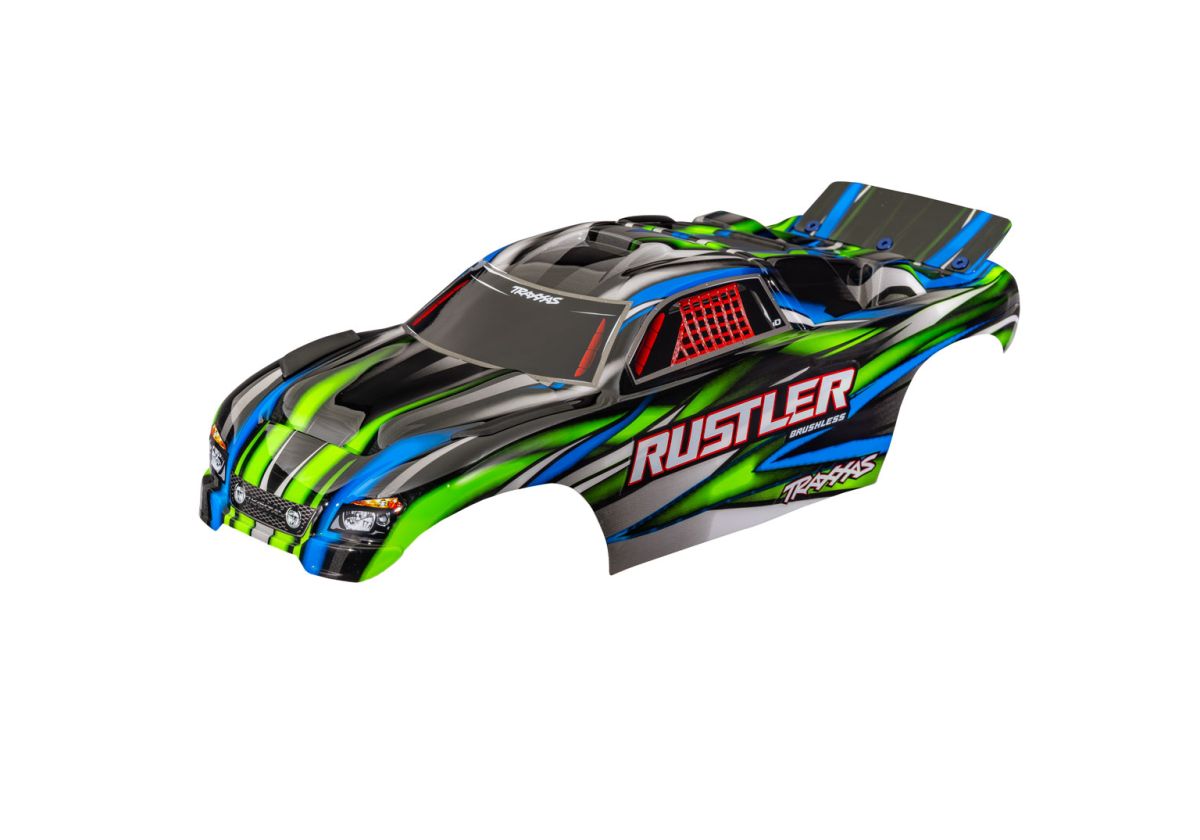 Traxxas 3721-GRN Rustler 2WD Clipless Body