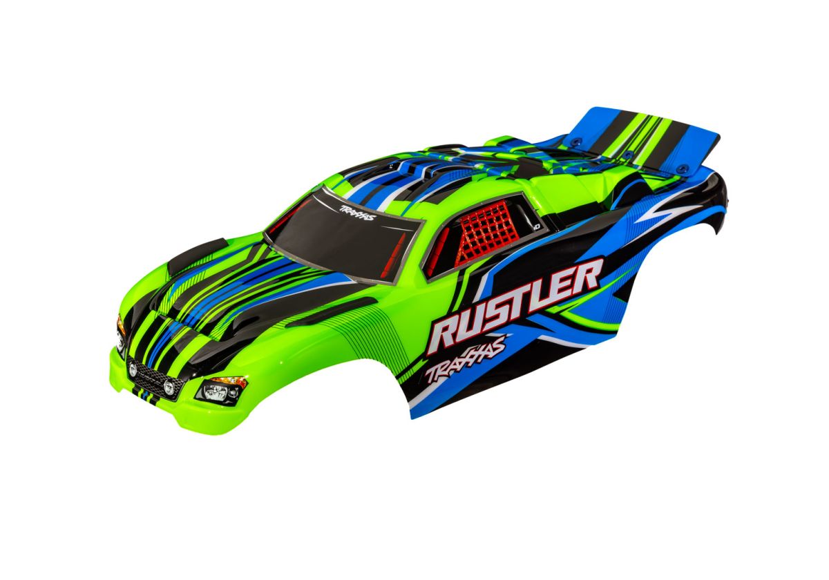 Traxxas 3734-GRN Rustler 2WD Clipless Body