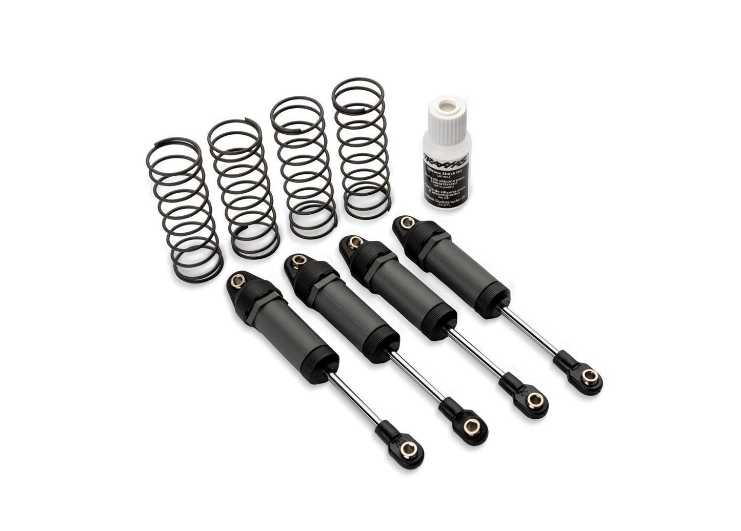 Traxxas 3760-GRAY Long Gray Ultra Shocks with Springs (4).