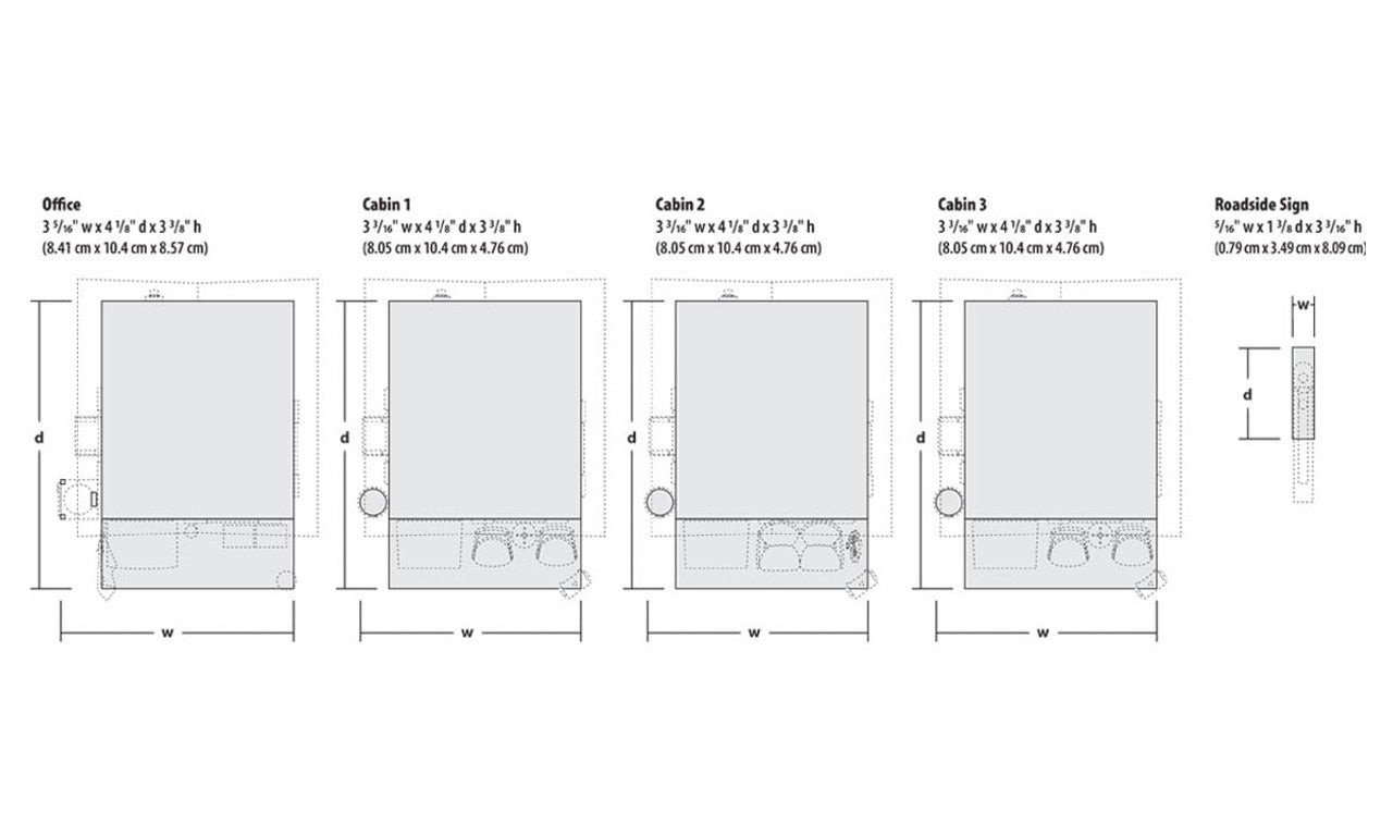 Woodland Scenics BR5877 O Scale Moonlite Motor Court Built & Ready Landmark Structure