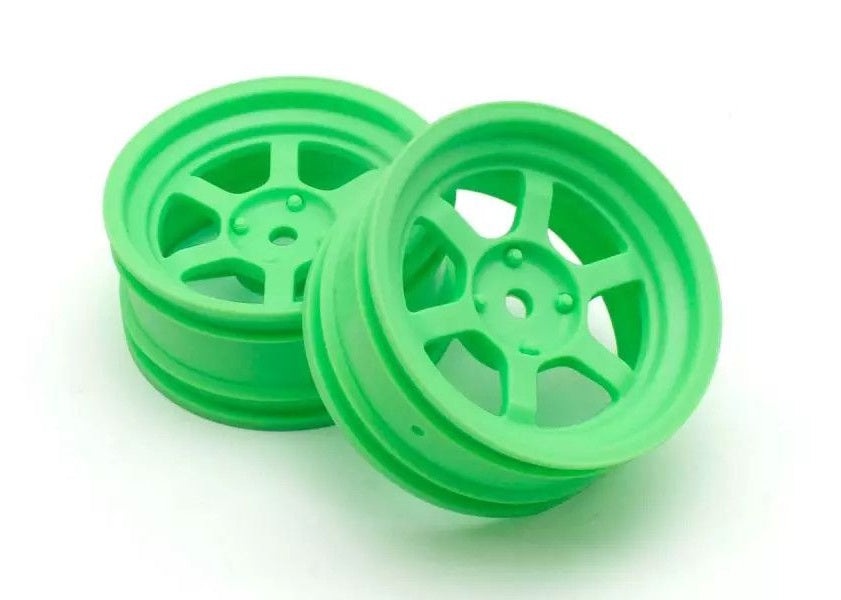 Kyosho FAH709KG RAYS TE37V Wheel Offset 5mm (FZD2/F-Green/2pcs)
