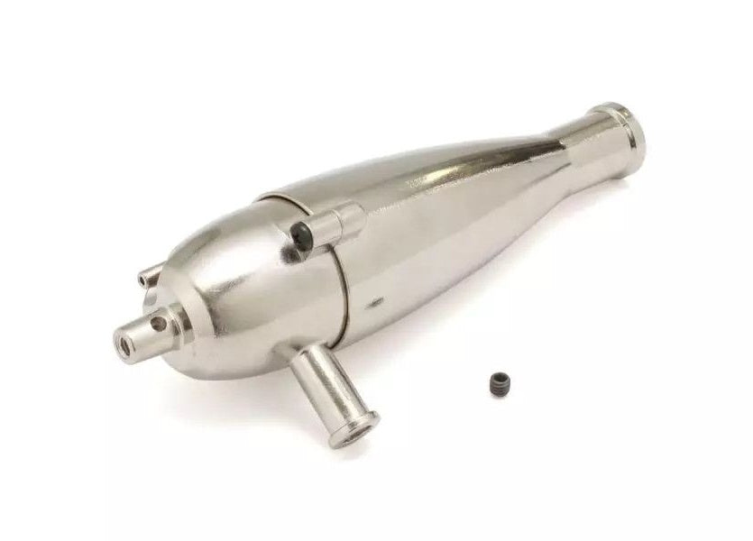 Kyosho 92971SM Silentstreek Tuned Muffler (Silver Plating)