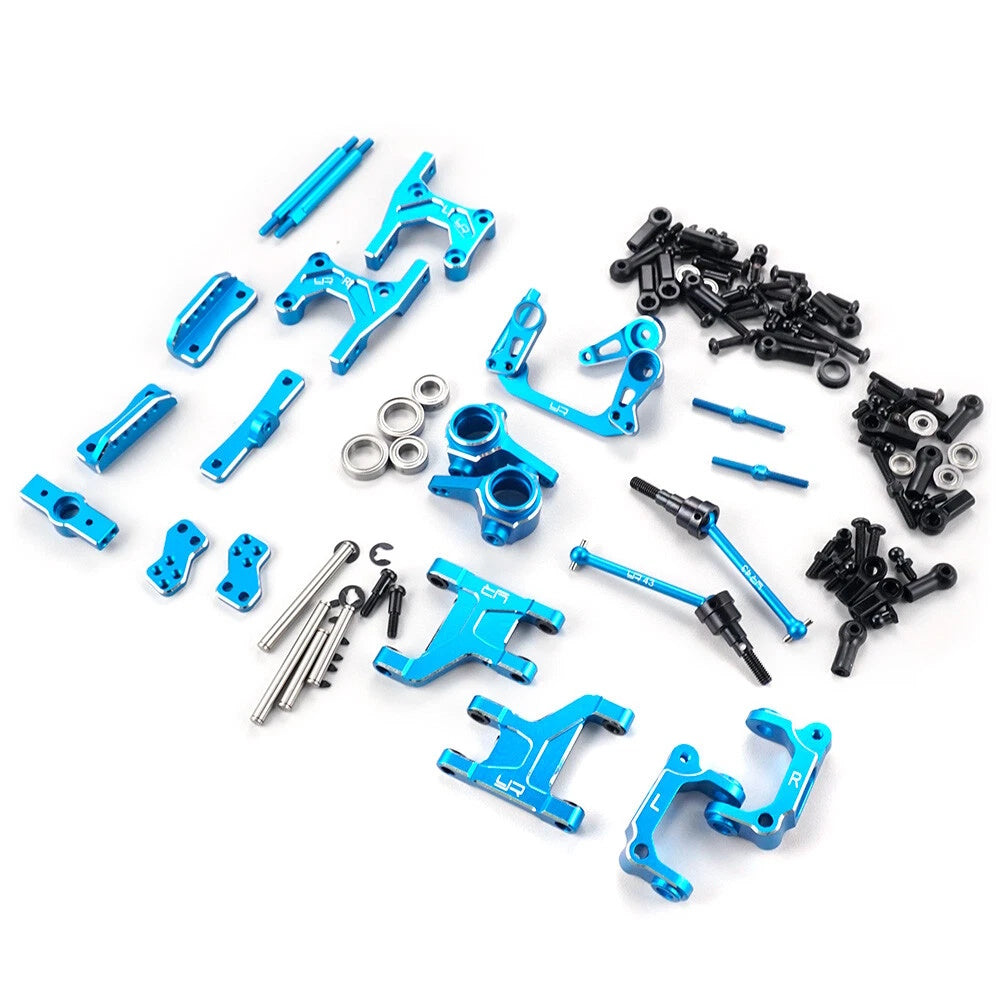 Yeah Racing TACC-S01BU Aluminum Essential Conversion Kit for Tamiya CC-01 Blue