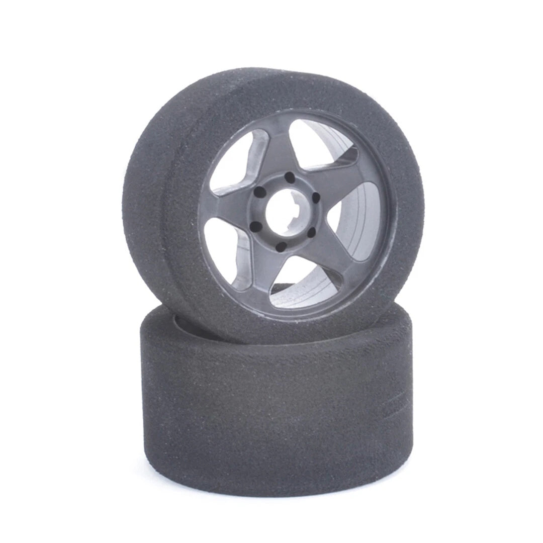 Contact RC J83506 1/8 Foam Front Tires 35Shore w/ 5 Spoke Rim Black (2)