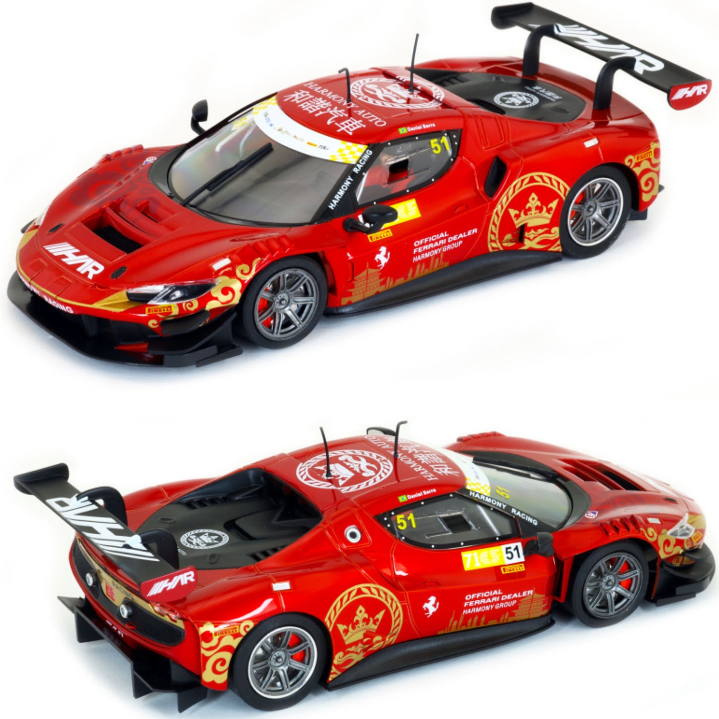 Avant Slot Ferrari 296 GT3 2024 FIA GT Macau Red 1/32 Slot Car 52308b
