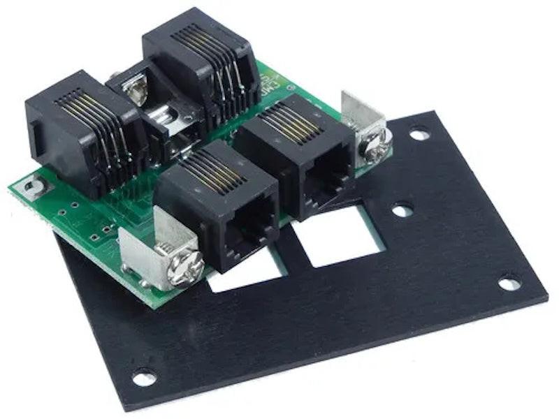 NCE 524-207 UTP Cab Bus Fascia Panel DCC With 4 RJ12 Plugs