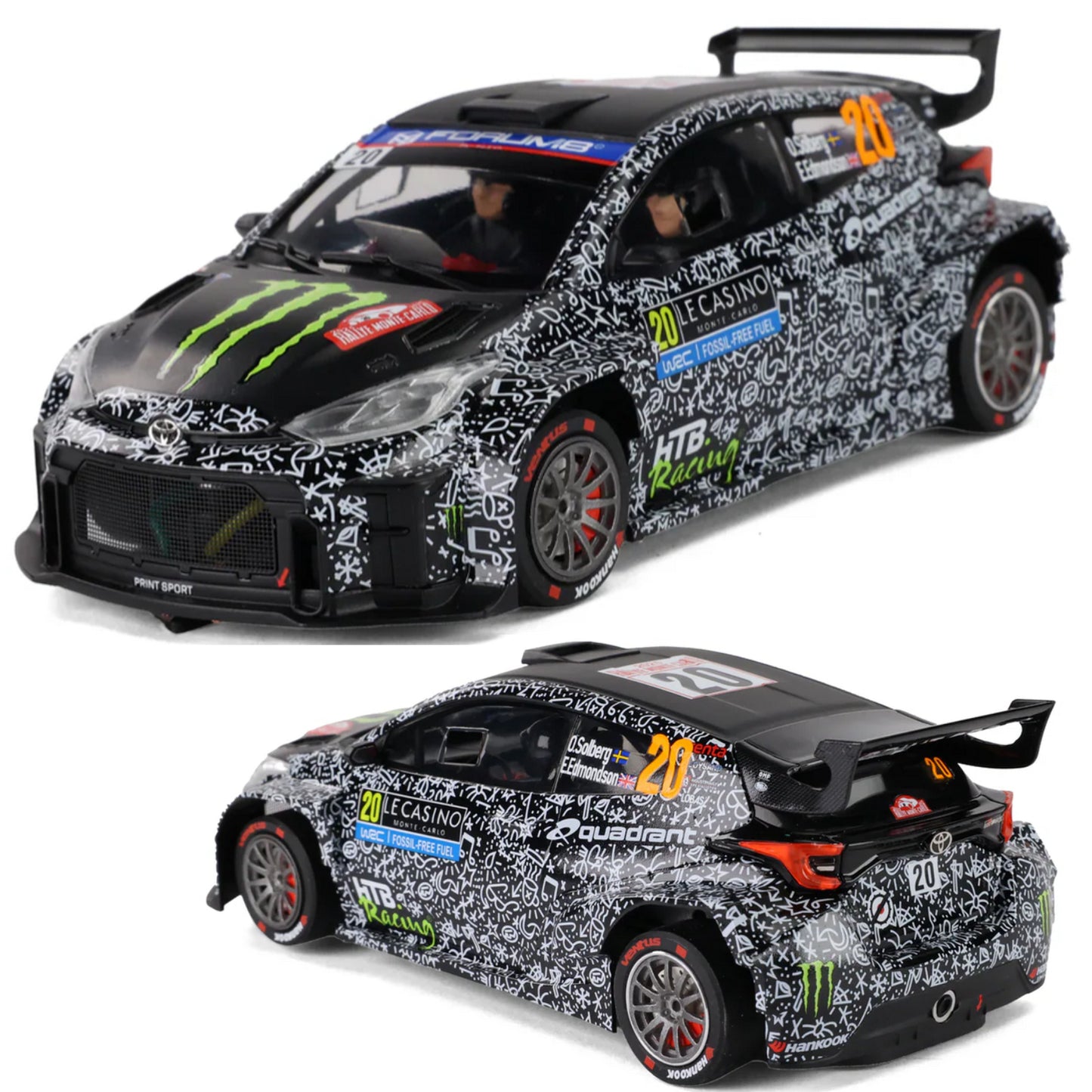 Avant Slot Toyota Yaris Rally2 Monte Carlo Rally 2025 Monster 1/32 Slot Car 52608