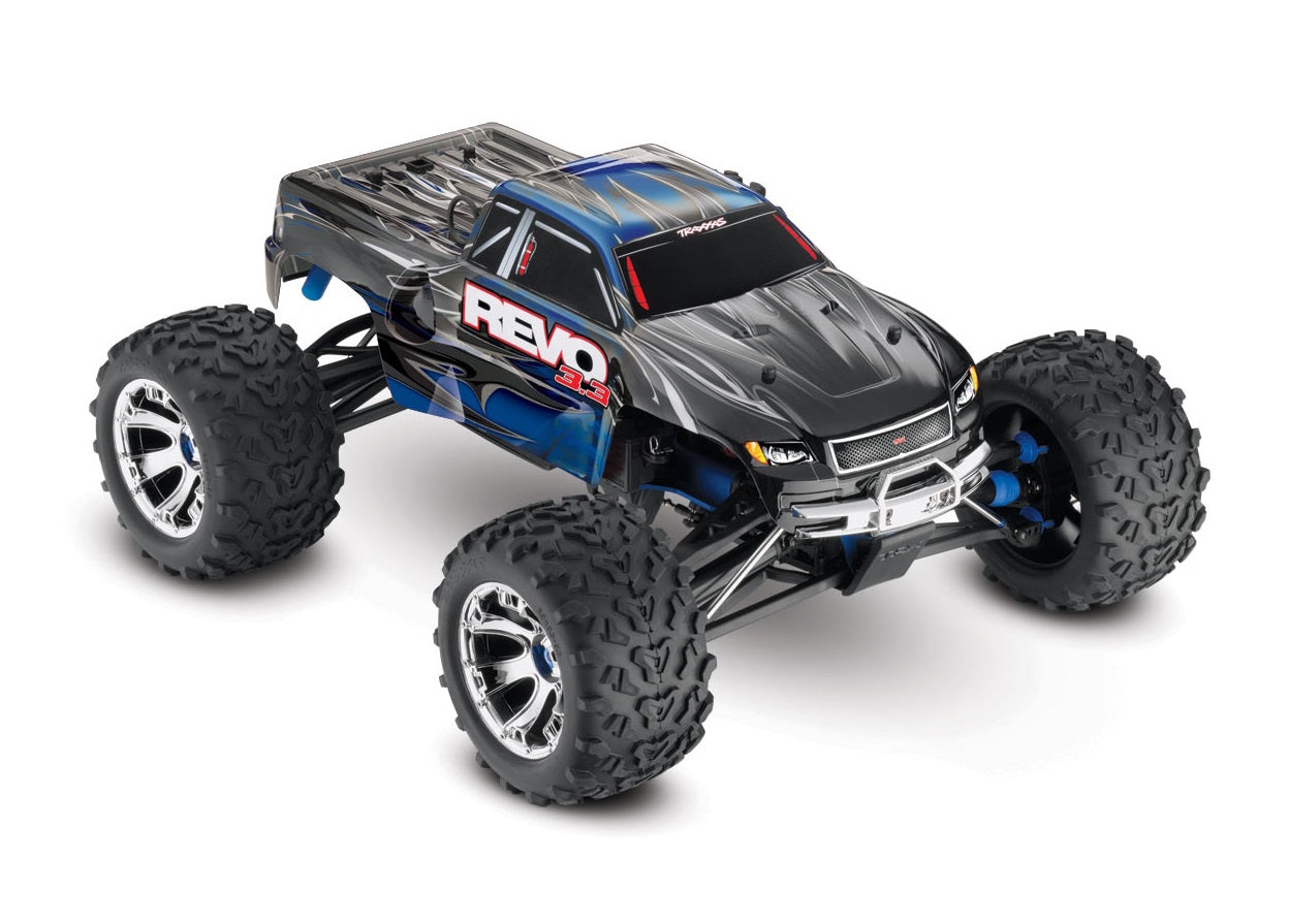 Traxxas 53097-3-BLUE Revo 3.3 Nitro 4WD Monster Truck RTR TQi TSM