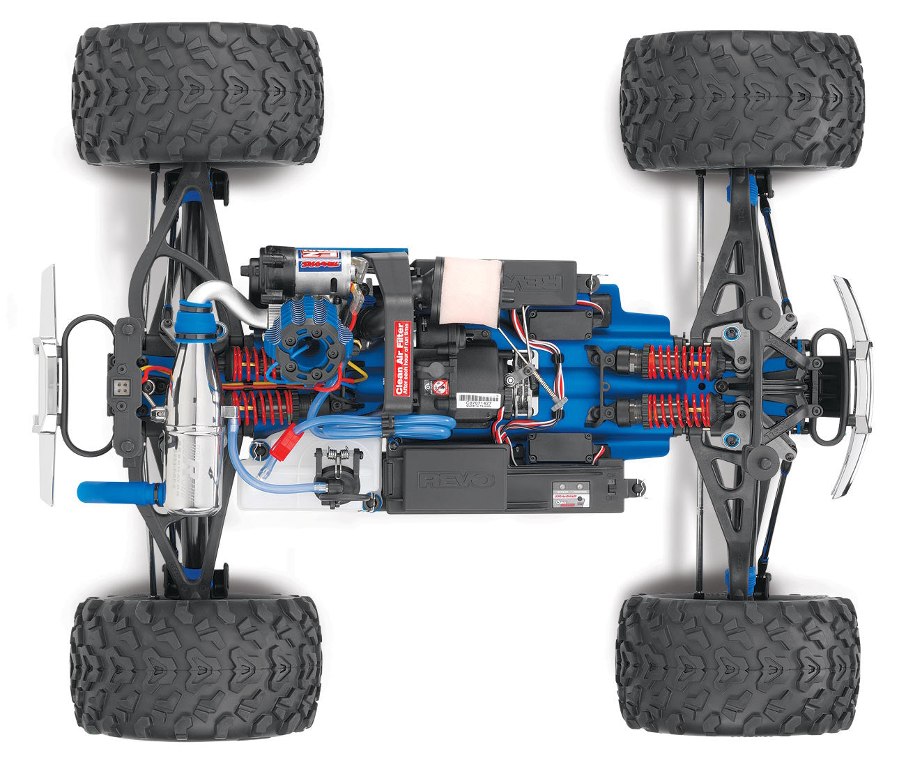 Traxxas 53097-3-BLUE Revo 3.3 Nitro 4WD Monster Truck RTR TQi TSM