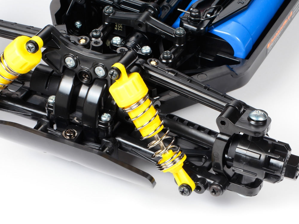 Neo Scorcher TT-02B double wishbone suspension with CVA dampers