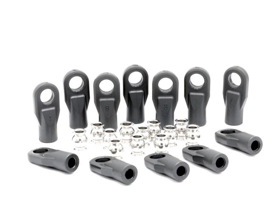 Losi LOS214047 4-link Rod End & Pivot Balls (16): Mini LMT - PowerHobby