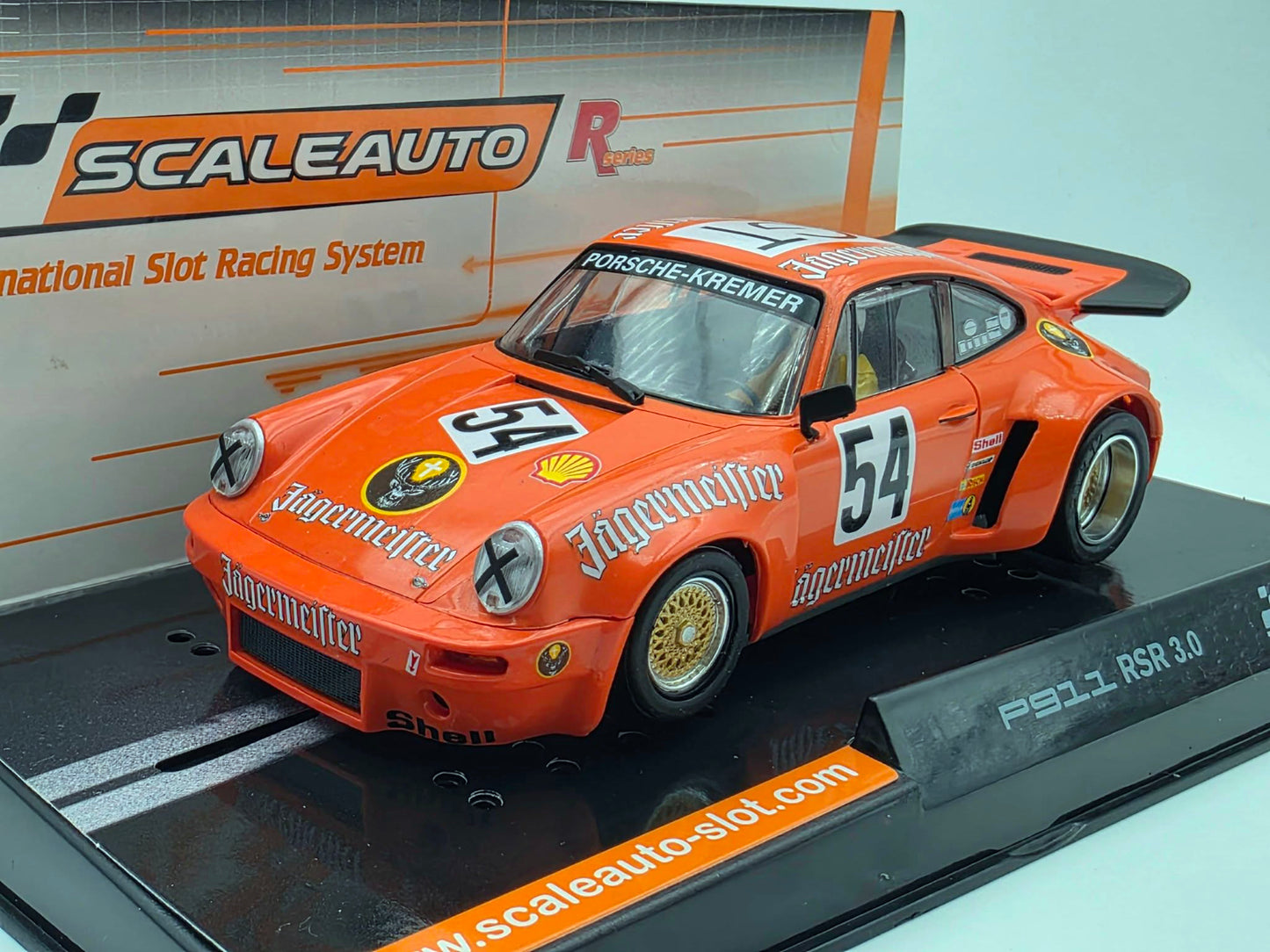 Scaleauto Porsche 911 RSR 3.0 Jagermeister Nurburgring 1975 1/32 Slot Car SC-6122R