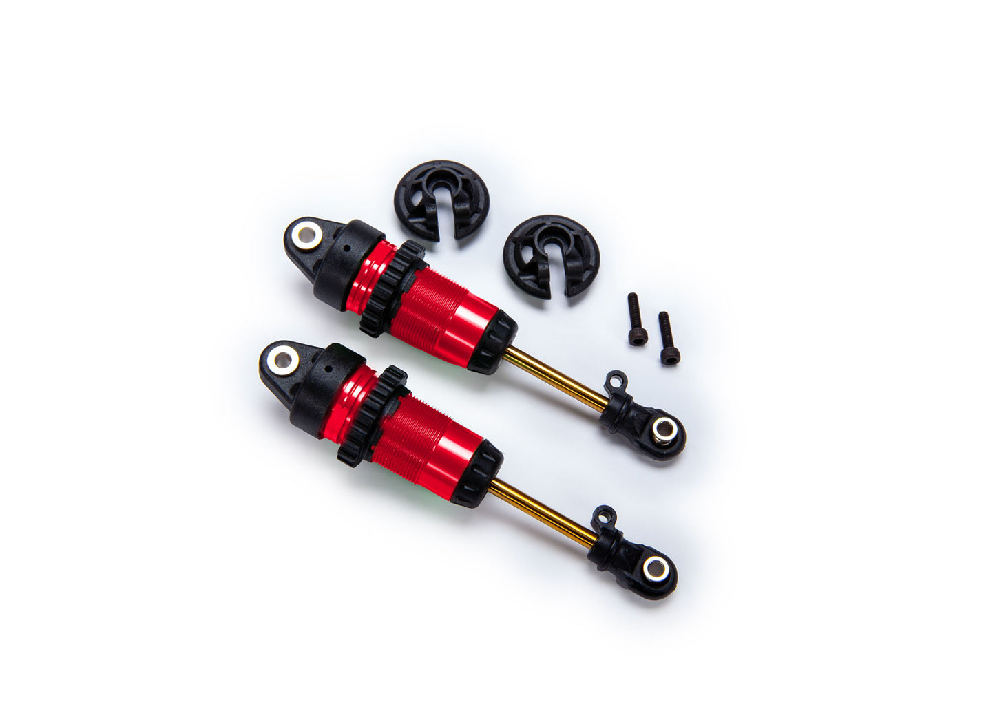 Traxxas 7461-RED 1/10 Red Aluminum Long GTR Shocks (2) Rustler 4x4 Slash Stampede