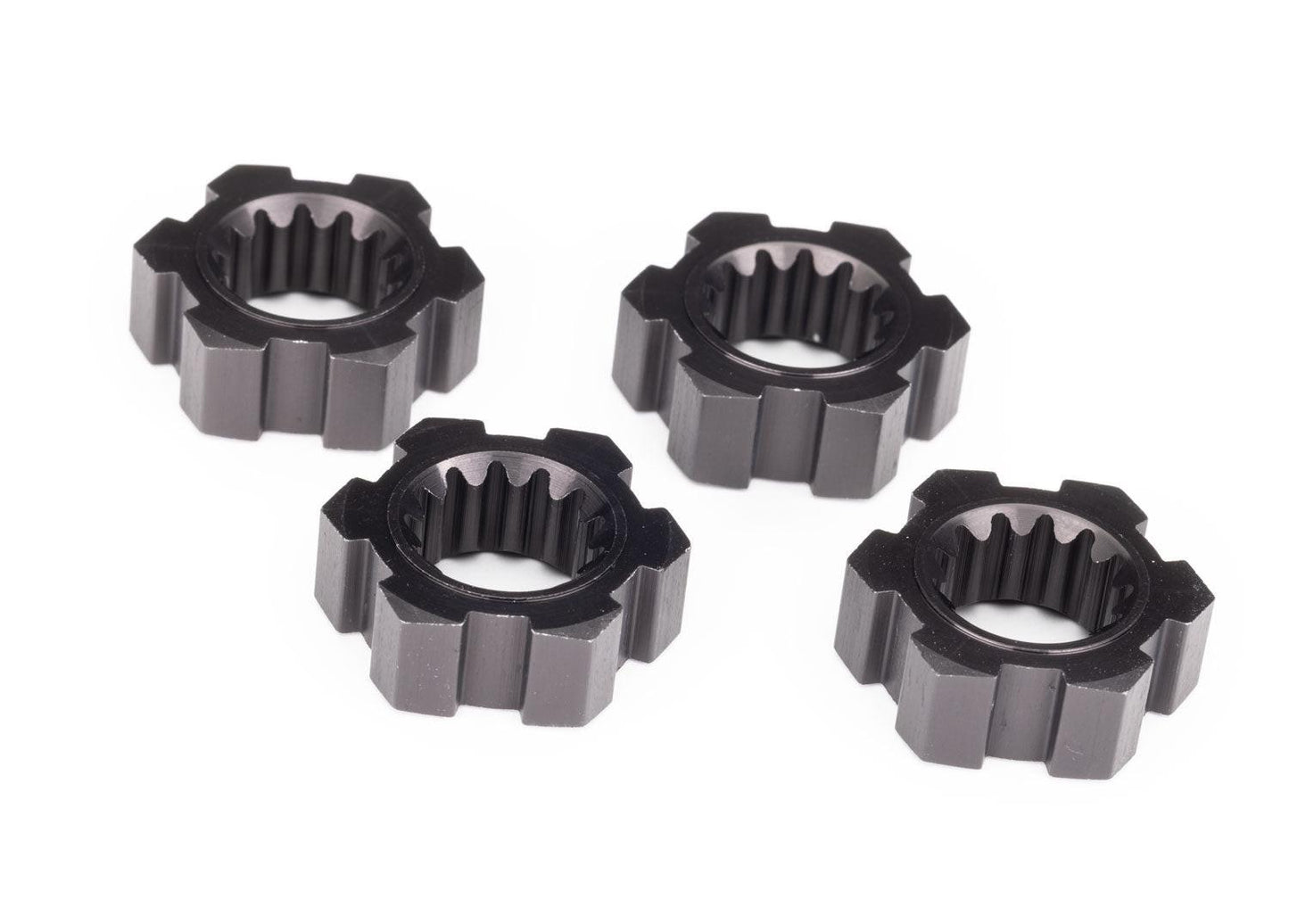 Traxxas 7756-GRAY 24 mm Gray Aluminum Splined Hex Wheel Hubs (4).