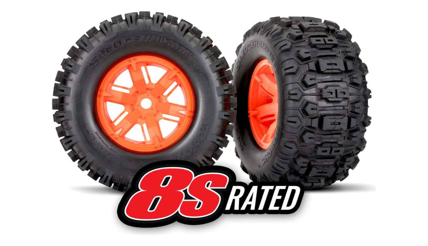Traxxas 7774T X-Maxx Sledgehammer Tires Orange