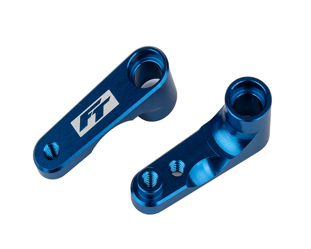 Associated 91983 RC10B6.4 Factory Team Steering Bellcranks, Blue Aluminum