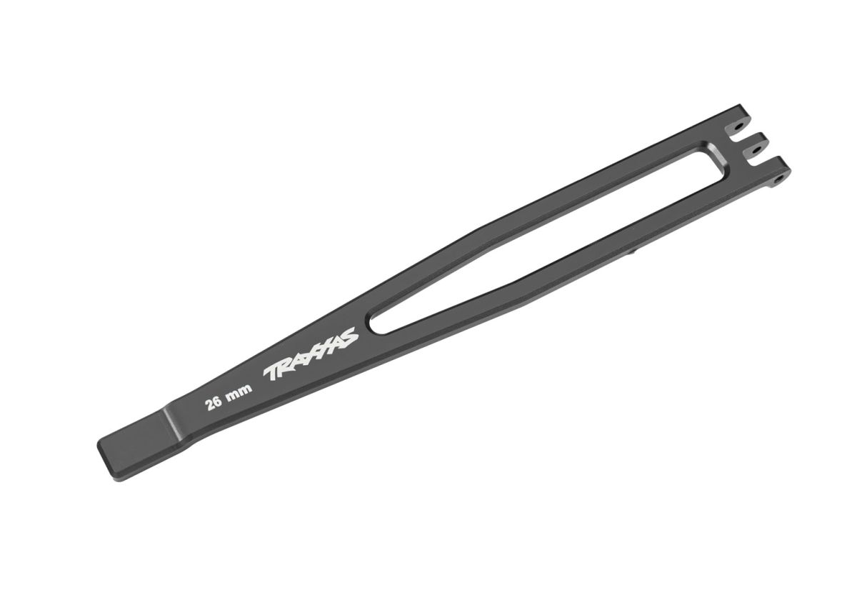 Traxxas 8327-GRAY Aluminum Battery Hold-Down, Gray