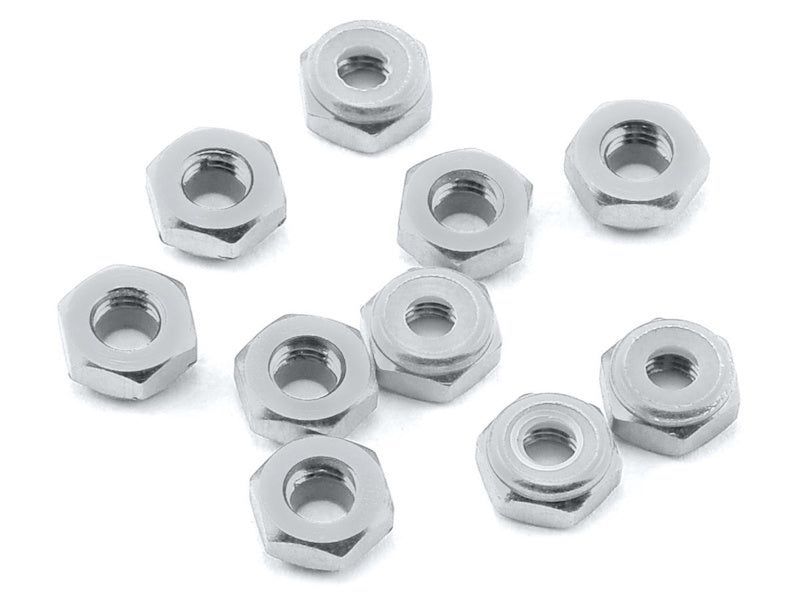 Yeah Racing LN-M4-SV 4mm Aluminum Lock Nut (10) (Silver)