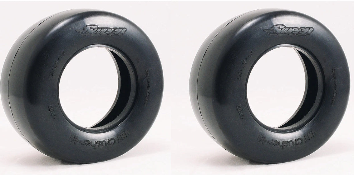 Sweep SWP110350 VHT Crusher-10 Belted SCT Drag Racing Rear Tires (2) (Black Dot)