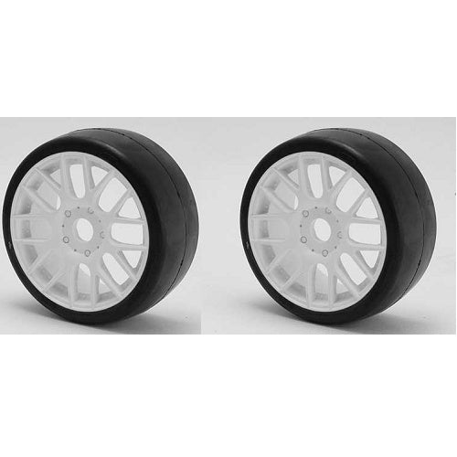 Sweep Racing 4336415P GT8 D36 Preglued (WHT) MED Belted Slick Yellow dot (2)