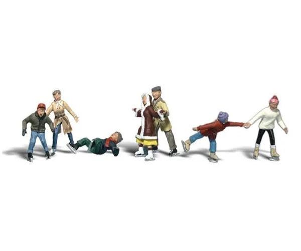 Woodland A1899 Scenics Ice Skaters HO Train Figures - PowerHobby