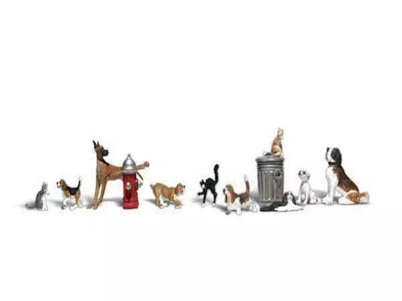 Woodland Scenics A2725 O Train Figures Dogs & Cats