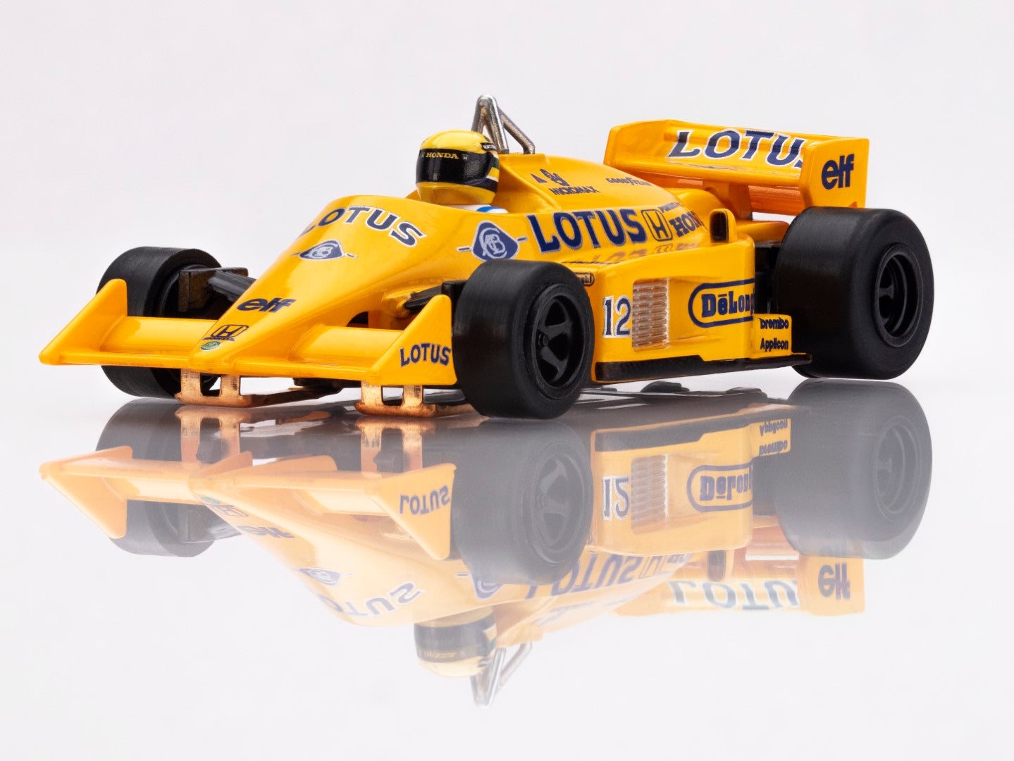AFX 22114 Lotus 99T Ayrton Senna 1987 Yellow HO Slot Car MegaG+