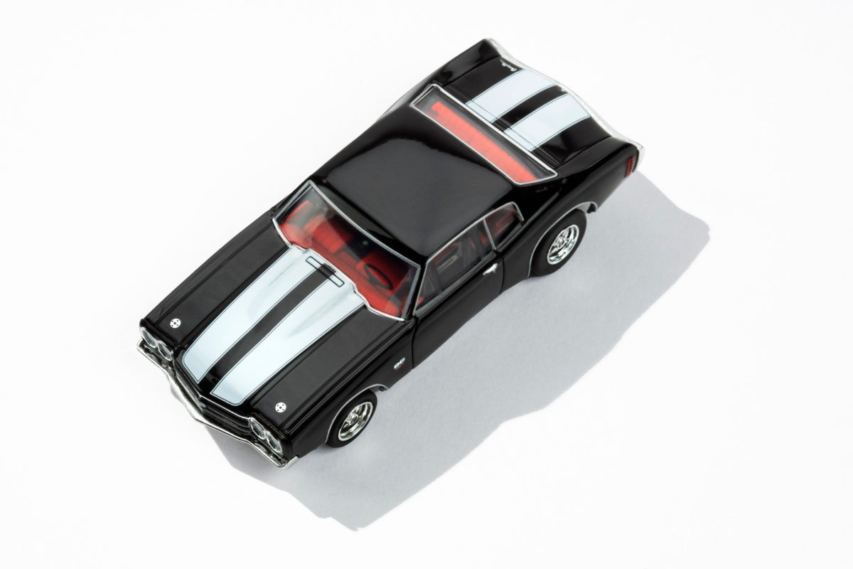AFX 22118 1970 Chevrolet Chevelle LS6 SS 454 Black HO Slot Car Mega G+