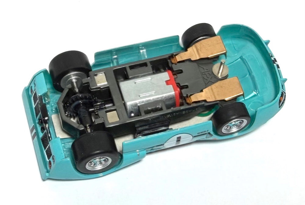 AFX Ford GT40 Mark II #1 Turquoise HO Slot Car for Auto World Exclusive 22131.